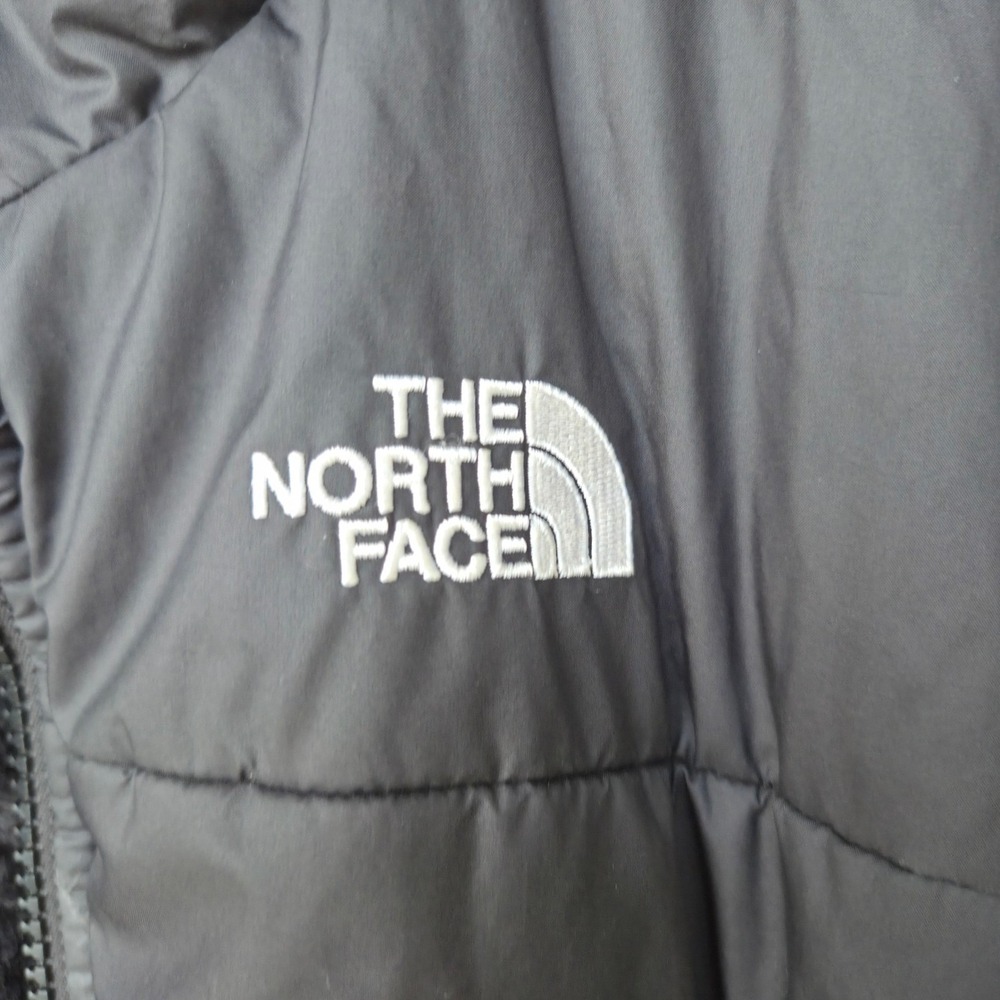 The North Face Reversible Jacket Girls L 14/16 Black Excellent Mossbud Swirl - Picture 2 of 11